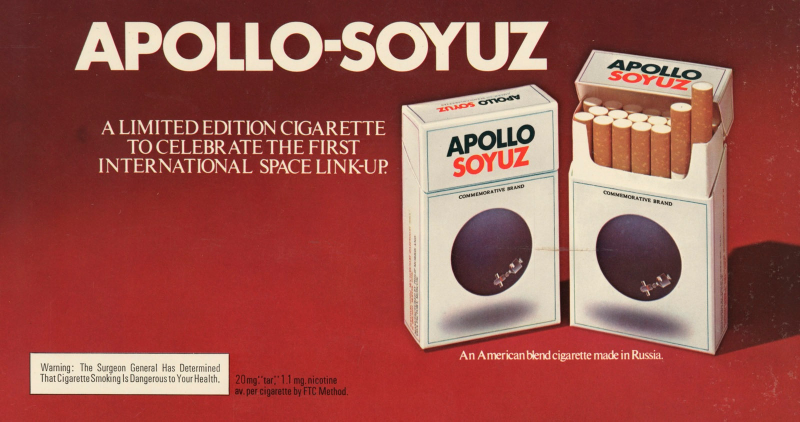 Illustration for article titled Vintage Cigarette Boxes Feature Designs From The Soviet Space Program